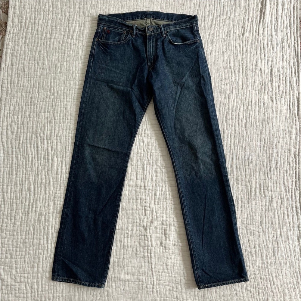 Polo Ralph Lauren 867 Classic Fit Jeans Mens Tag 32x34 Measures 34x34 Dark Wash